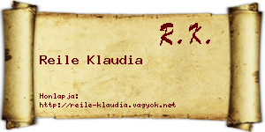 Reile Klaudia névjegykártya